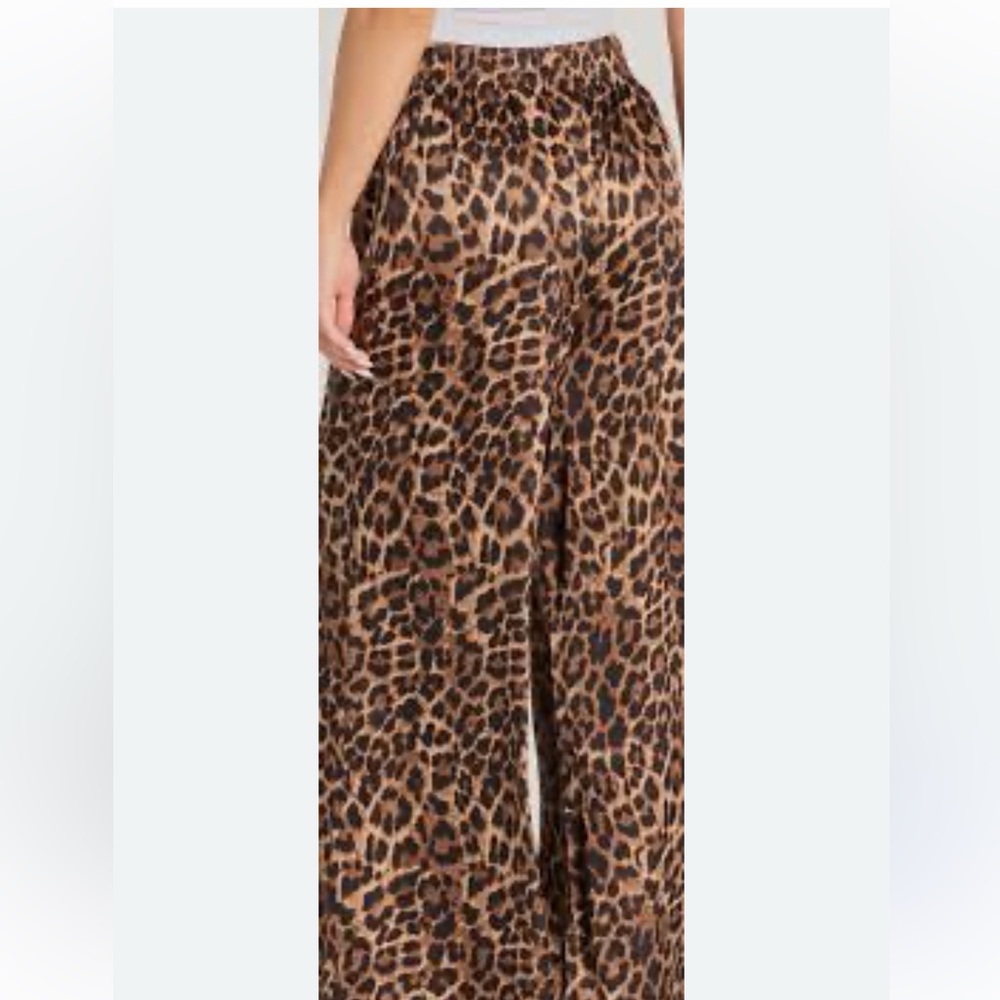 Windsor Leopard Print Palazzo Pants Wide Leg High Rise Flowy Y2K - Picture 4 of 9